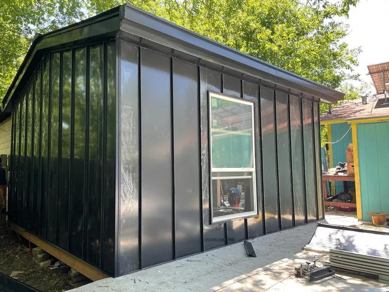 Black standing seam metal wall panels for Metal Roof Installation in East Cleveland